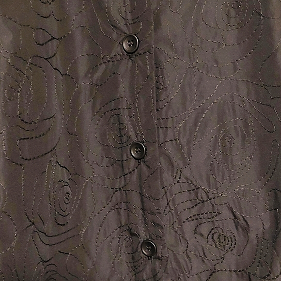 Joseph Ribkoff Women's Black Floral Asymmetric Hem Button-Up Jacket NWT Sz 4 - Picture 7 of 15